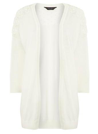 Dorothy Perkins Ivory Lace Insert Cardigan