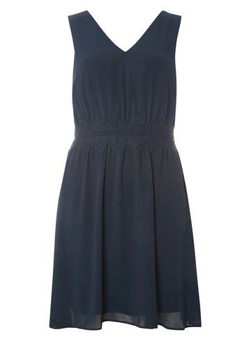 Dorothy Perkins *vila Navy 'milina' V-neck Skater Dress