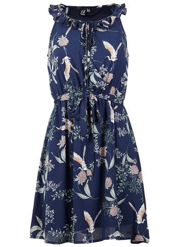 Dorothy Perkins *izabel London Navy Floral Waist Dress