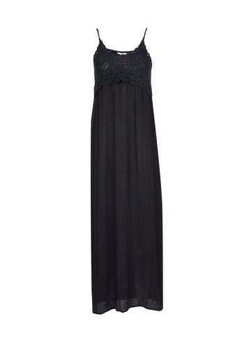 Dorothy Perkins *dp Beach Black Crochet Detail Maxi Dress