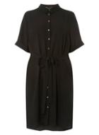 Dorothy Perkins *dp Curve Black Horn Button Shirt Dress