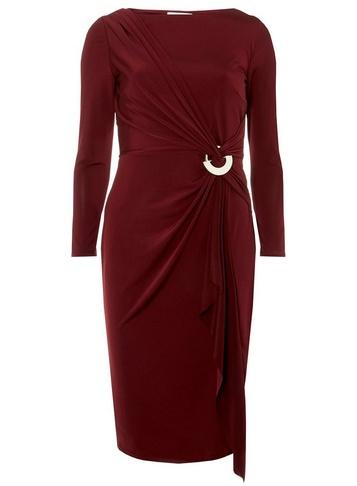 Dorothy Perkins *mulberry Knot Front Midi Dress