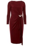 Dorothy Perkins *mulberry Knot Front Midi Dress