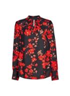 Dorothy Perkins *tall Red Floral Print Honey Top