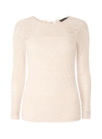 Dorothy Perkins Pink Blush Lace Bow Back Top