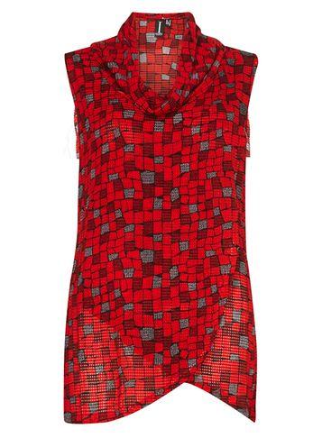 Dorothy Perkins *izabel London Multi Red Top