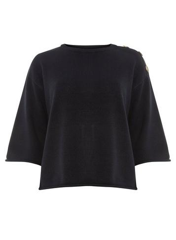 Dorothy Perkins Navy Button Detail Jumper