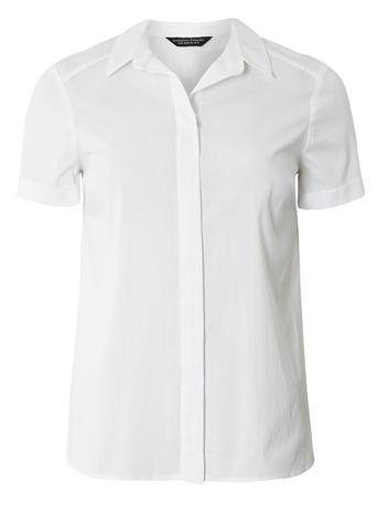 Dorothy Perkins White Short Sleeve Shirt