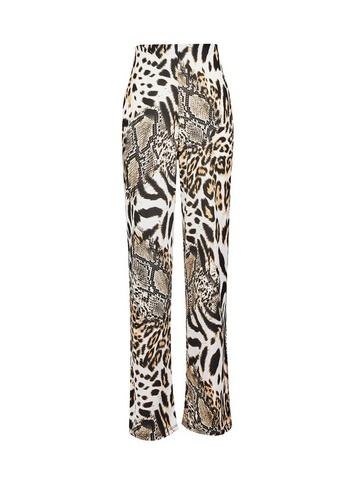 Dorothy Perkins *tall Brown Tiger Print Palazzo Trousers