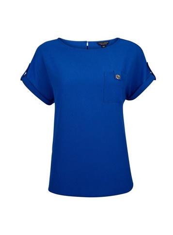 Dorothy Perkins Cobalt Button Pocket T-shirt