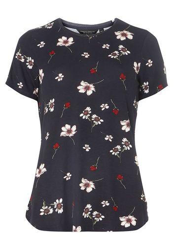 Dorothy Perkins Navy Printed Tape Stripe T-shirt