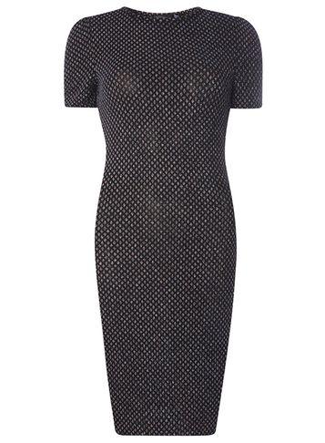 Dorothy Perkins Navy Diamond Patterned Bodycon Dress