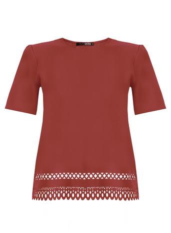 Dorothy Perkins *quiz Crepe Laser Cut Top