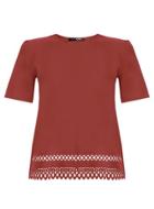 Dorothy Perkins *quiz Crepe Laser Cut Top