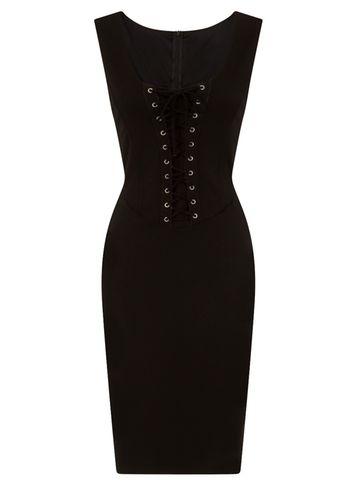 Dorothy Perkins *girls On Film Black Lace Bodycon Dress