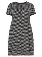 Dorothy Perkins Dp Curve Black And White Jacquard Dress