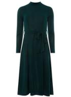 Dorothy Perkins Green High Neck Cut And Sew Skater Dress