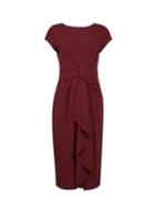 *luxe Oxblood Short Sleeve Manipulated Dress