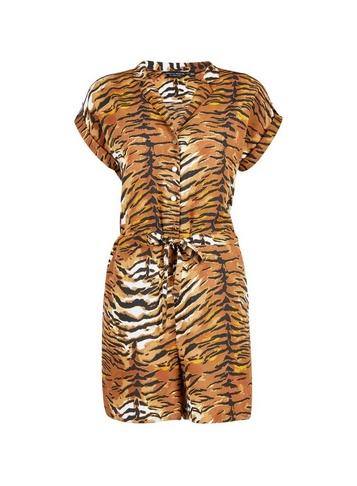 Dorothy Perkins Multi Colour Tiger Print Playsuit