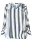 Dorothy Perkins *dp Curve Blue Striped Tie Cuff Blouse
