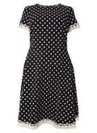 Dorothy Perkins Dp Curve Daisy Spotted Lace Trim Dress