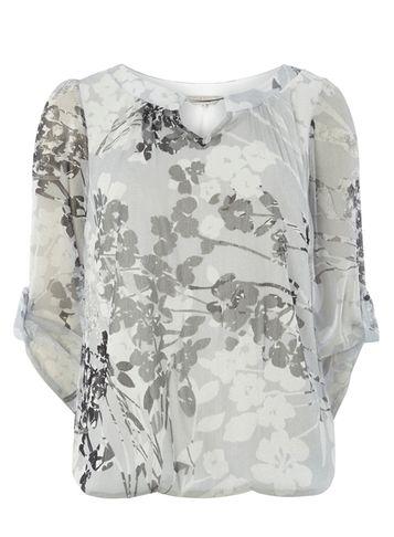 Dorothy Perkins *billie & Blossom Tall Silver Bubble Trim Blouse