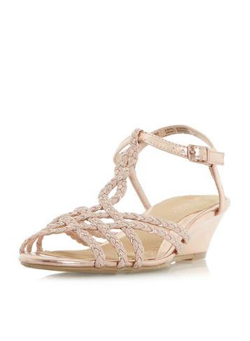 Dorothy Perkins *head Over Heels By Dune Nude 'kitti' Wedge Sandals