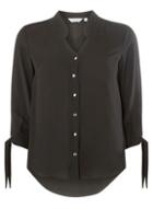 Dorothy Perkins Petite Black Collarless Shirt