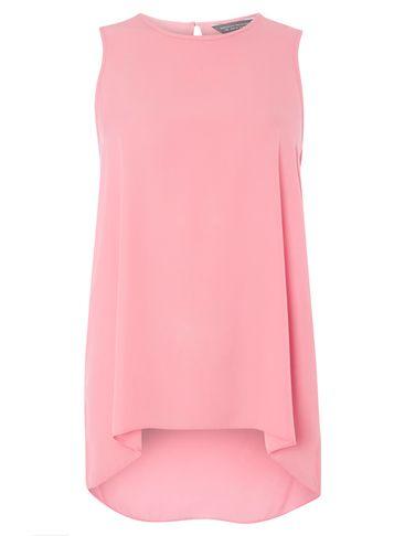 Dorothy Perkins Pink Built Up Back Top