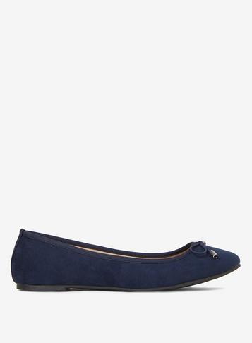 Dorothy Perkins Navy Microfibre Pandora Pumps