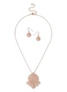 Dorothy Perkins Rose Gold Look Filigree Jewellery Set