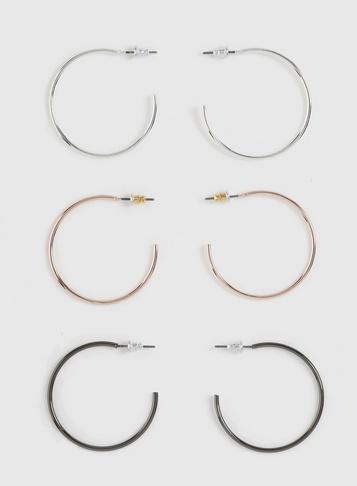 Dorothy Perkins Multi Colour Mixed Metal Multipack Hoops