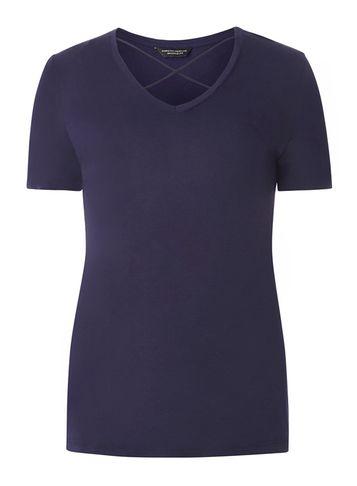 Dorothy Perkins Navy Cross Front T-shirt