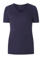 Dorothy Perkins Navy Cross Front T-shirt
