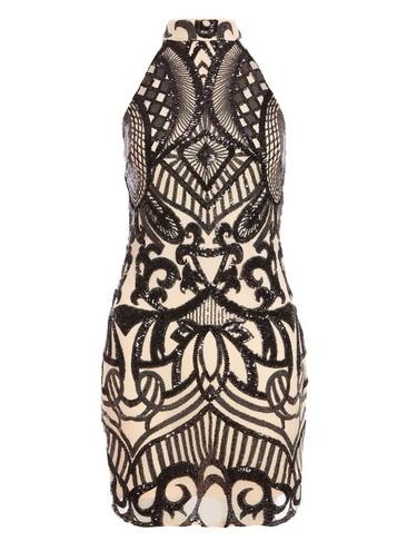 *quiz Cream Turtle Neck Bodycon Dress