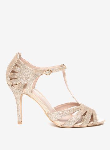 Dorothy Perkins Gold 'beth' T-bar Sandals
