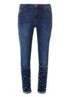 Dorothy Perkins Indigo 'harper' Pearl Embellished Jeans