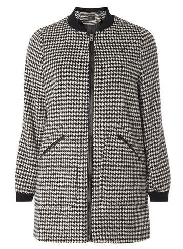 Dorothy Perkins Longline Dogstooth Bomber Jacket