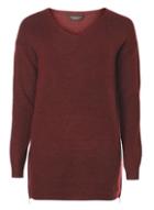 Dorothy Perkins Merlot Longline Knitted Jumper