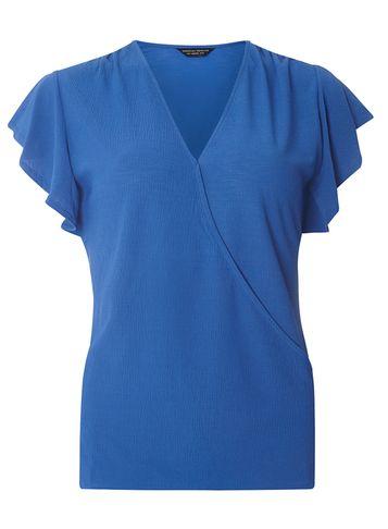 Dorothy Perkins Cobalt Crepe Wrap Top