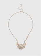 Dorothy Perkins Gold Beaded Fan Necklace