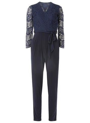 Dorothy Perkins *billie & Blossom Navy Wrap Jumpsuit