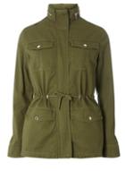 Dorothy Perkins Khaki Heavy Zip Collar Shacket