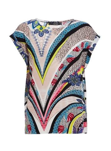 *quiz Multi Colour Abstract Print Top