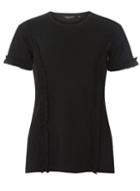 Dorothy Perkins Black Frill Short Sleeve T-shirt