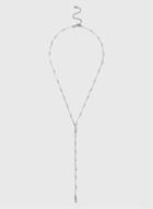 Dorothy Perkins Silver Fine Pearl Lariat Necklace
