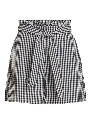 *vila Black Tie Front Shorts