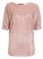 Dorothy Perkins *quiz Blush Metallic Pleated Top