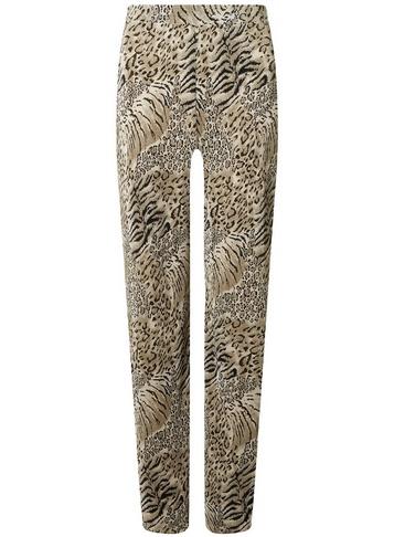 Dorothy Perkins Multi Coloued Animal Print Plisse Palazzo Trousers