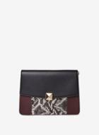 Dorothy Perkins Burgundy Square Lock Shoulder Bag